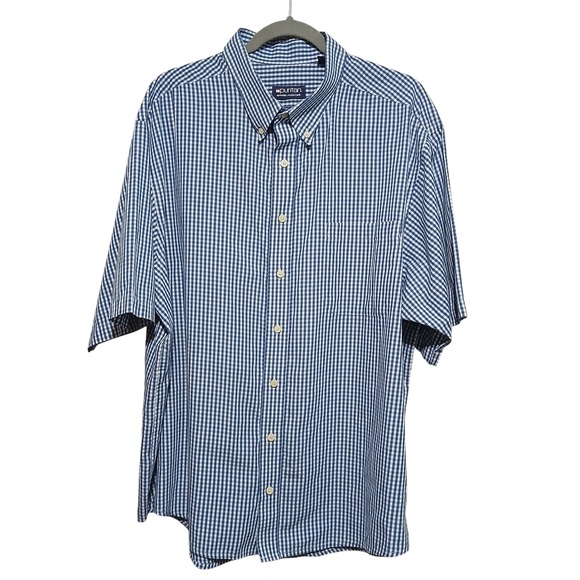 Puritan Other - Puritan Mens 2XL Mellow‎ Blue Gingham Button Down Shirt Wrinkle Resistant